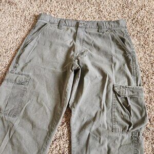 Wrangler Cargo Pants Gray Utility Workwear Straight Y2K Grunge Skate